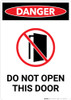 Do Not Open This Door with Icon - Portrait Wall Sign Do Not Open This Door with Icon - Portrait Wall Sign