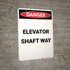 Elevator Shaft Way - Portrait Wall Sign Elevator Shaft Way - Portrait Wall Sign