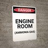 Engine Room Ammonia Gas - Portrait Wall Sign