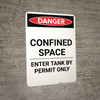 Enter Tank By Permit Only - Portrait Wall Sign Enter Tank By Permit Only - Portrait Wall Sign