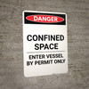Enter Vessel Permit Only - Portrait Wall Sign