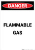 Flammable Gas - Portrait Wall Sign Flammable Gas - Portrait Wall Sign