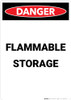 Flammable Storage - Portrait Wall Sign