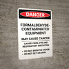 Formaldehyde Contaminated Equipment - Portrait Wall Sign