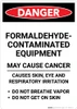 Formaldehyde Contaminated Equipment - Portrait Wall Sign