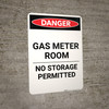 Gas Meter Room - Portrait Wall Sign Gas Meter Room - Portrait Wall Sign