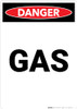 Gas Warning - Portrait Wall Sign