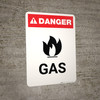 Gas with Icon - Portrait Wall Sign