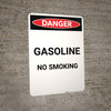 Gasoline No Smoking - Portrait Wall Sign Gasoline No Smoking - Portrait Wall Sign