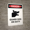Guard Dog on Duty with Icon - Portrait Wall Sign Guard Dog on Duty with Icon - Portrait Wall Sign