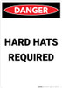 Hard Hats Required - Portrait Wall Sign