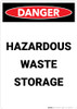 Hazardous Waste Storage - Portrait Wall Sign