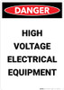 High Voltage Electrical Equipment - Portrait Wall Sign High Voltage Electrical Equipment - Portrait Wall Sign