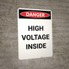 High Voltage Inside - Portrait Wall Sign High Voltage Inside - Portrait Wall Sign