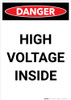 High Voltage Inside - Portrait Wall Sign High Voltage Inside - Portrait Wall Sign