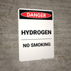Hydrogen No Smoking - Portrait Wall Sign Hydrogen No Smoking - Portrait Wall Sign