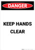 Keep Hands Clear - Portrait Wall Sign