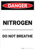 Nitrogen Do Not Breath - Portrait Wall Sign