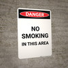 No Smoking In This Area - Portrait Wall Sign No Smoking In This Area - Portrait Wall Sign