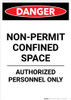 Non Permit Confined Space - Portrait Wall Sign