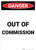 Out Of Commission - Portrait Wall Sign Out Of Commission - Portrait Wall Sign