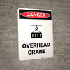 Overhead Crane with Icon - Portrait Wall Sign