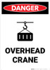Overhead Crane with Icon - Portrait Wall Sign