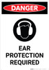 Danger: Ear Protection Required with Icon - Portrait Wall Sign