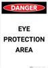 Danger: Eye Protection Required - Portrait Wall Sign