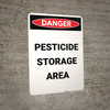 Danger: Pesticide Storage Area - Portrait Wall Sign