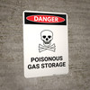 Danger: Poisonous Gas Storage with Icon - Portrait Wall Sign