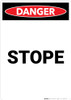 Stope - Portrait Wall Sign Stope - Portrait Wall Sign