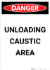 Unloading Caustic Area - Portrait Wall Sign Unloading Caustic Area - Portrait Wall Sign
