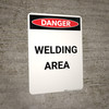 Welding Area - Portrait Wall Sign Welding Area - Portrait Wall Sign