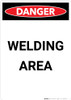 Welding Area - Portrait Wall Sign Welding Area - Portrait Wall Sign
