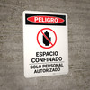 Confined Space Spanish - Portrait Wall Sign Confined Space Spanish - Portrait Wall Sign