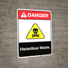 Hazardous Waste ANSI - Portrait Wall Sign Hazardous Waste ANSI - Portrait Wall Sign