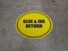 Glue & Ink Return Floor Sign