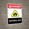 Natural Gas ANSI - Portrait Wall Sign