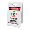 Do Not Enter Restricted Area With Icon - A-Frame Sign Do Not Enter Restricted Area With Icon - A-Frame Sign