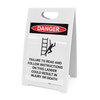Follow Instructions on This Ladder with Icon - A-Frame Sign Follow Instructions on This Ladder with Icon - A-Frame Sign