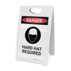 Hard Hat Required with Icon - A-Frame Sign Hard Hat Required with Icon - A-Frame Sign