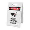 Keep Fingers Clear with Icon - A-Frame Sign