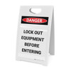 Lock Out Equipment Before Entering - A-Frame Sign Lock Out Equipment Before Entering - A-Frame Sign