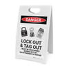 Lock Out Tag Out All Power Sources With Graphic - A-Frame Sign Lock Out Tag Out All Power Sources With Graphic - A-Frame Sign