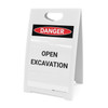 Open Excavation - A-Frame Sign Open Excavation - A-Frame Sign
