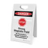 Strong Magnetic Field with Stop Icon - A-Frame Sign Strong Magnetic Field with Stop Icon - A-Frame Sign