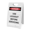 Use Lockout Before Servicing - A-Frame Sign Use Lockout Before Servicing - A-Frame Sign