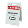 No Smoking No Open Flame ANSI - A-Frame Sign
