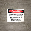 Danger: Storage Area Flammable Material Landscape Danger: Storage Area Flammable Material Landscape